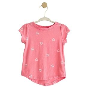 💫$4/ADD ON 💫 Cat & Jack Pink Tee with White Heart Design | Baby Girl 18 Months